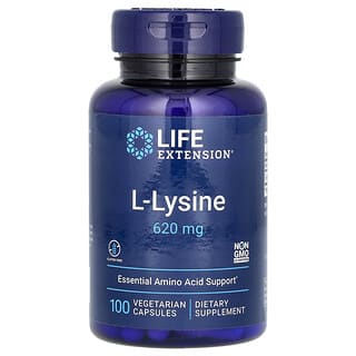 Life Extension, L-Lysine, 620 mg, 100 Vegetarian Capsules