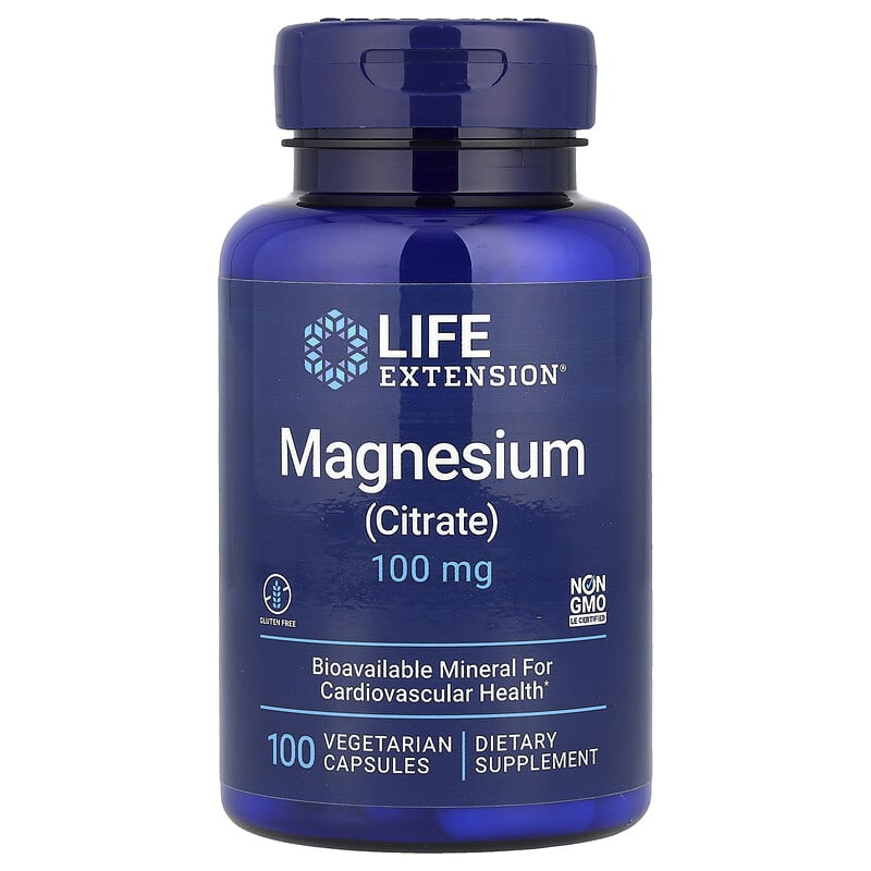 マグネシウム（クエン酸）、100mg、ベジカプセル100粒