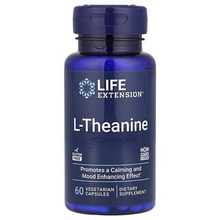 Life Extension, L-теанин, 100 мг, 60 растительных капсул