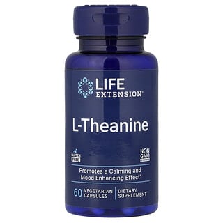 Life Extension, L-teaniini, 60 kasviskapselia (100 mg kapselia kohden)
