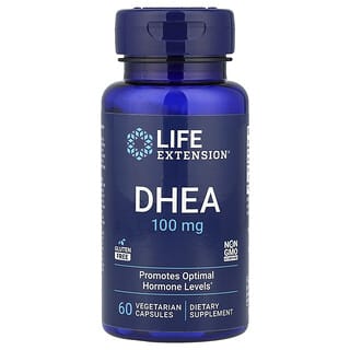 Life Extension, DHEA (dehidroepiandrosterona), 100 mg, 60 cápsulas vegetales