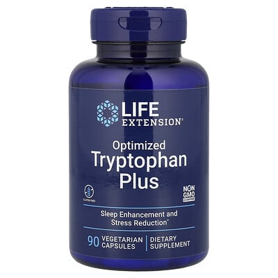 Life Extension, Optimized Tryptophan Plus, 90 vegetarian capsules.