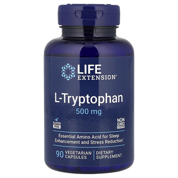 L-Tryptophan, 500 mg, 90 Vegetarian Capsules