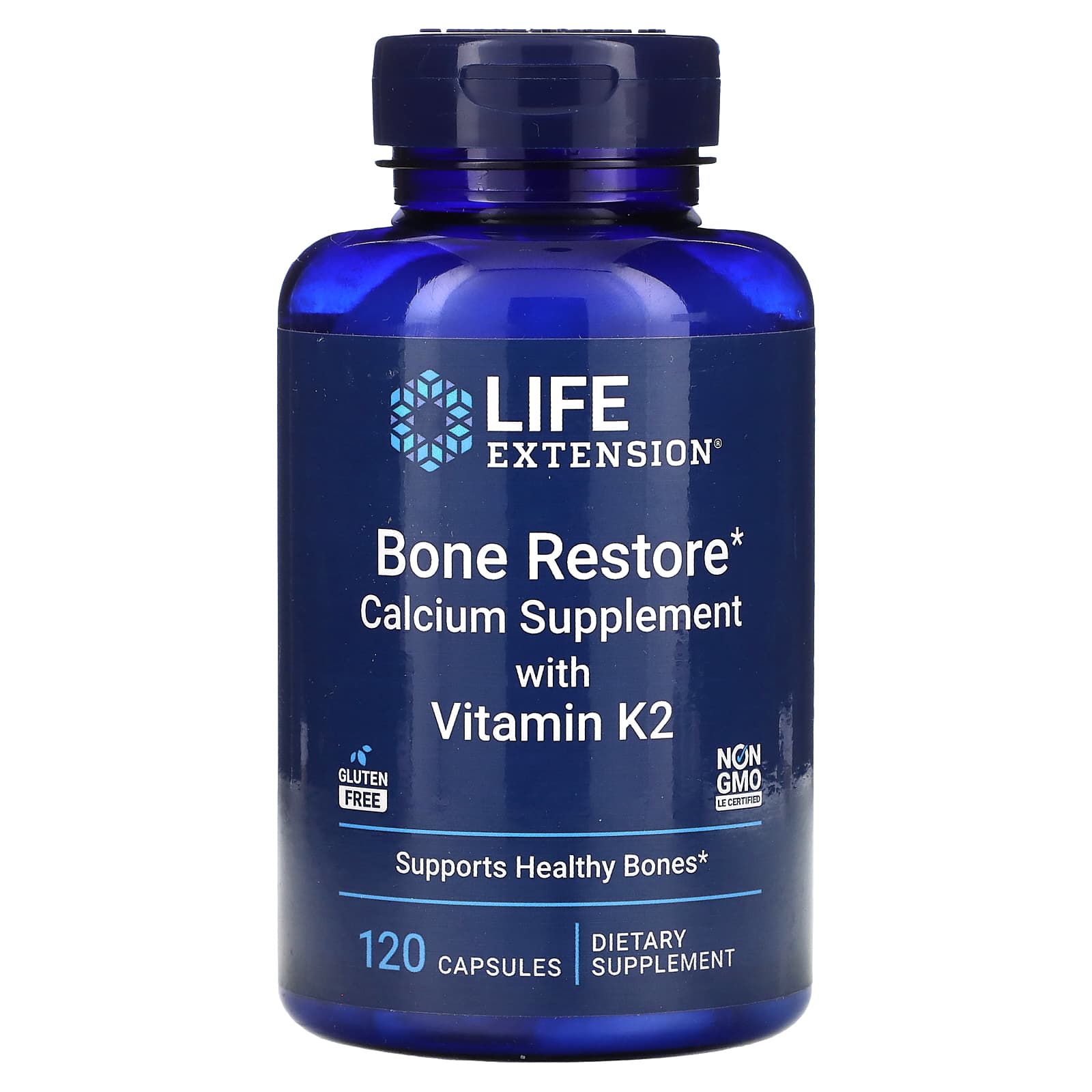 Life Extension, Bone Restore, Calcium Supplement with Vitamin K2, 120