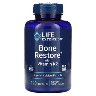 Life Extension, восстановление костей с витамином К2, 120 капсул
