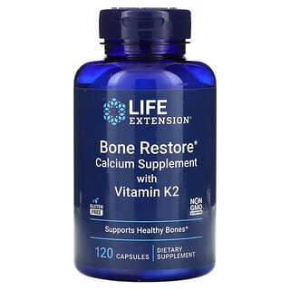 Life Extension, Bone Restore com Vitamina K2, 120 Cápsulas