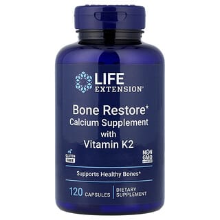Life Extension, Bone Restore with Vitamin K2, 120 kapsułek