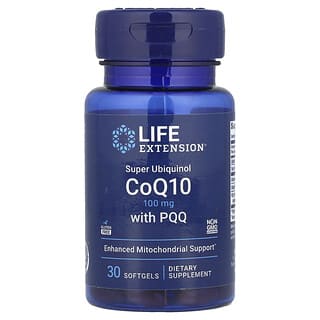 Life Extension, суперубихинол коэнзим Q10 с пирролохинолинхиноном (PQQ), 100 мг, 30 капсул