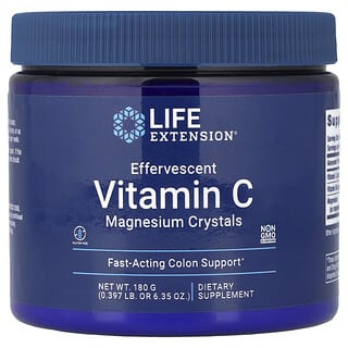 Life Extension, Effervescent Vitamin C, Magnesium Crystals, 6.35 oz (180 g)