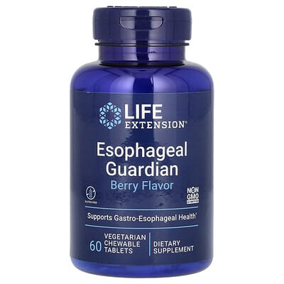 Life Extension, Gut Guard, Berry Flavor, 60 Vegan Chewable Tablets