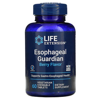 Life Extension, Guardián esofágico, Baya, 60 comprimidos masticables vegetales