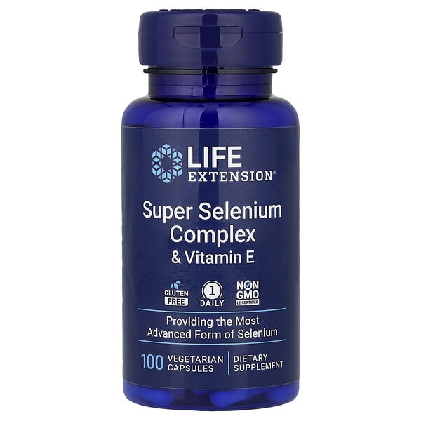 Life Extension, Supercomplexo de Selênio e Vitamina E, 100 Cápsulas Vegetarianas