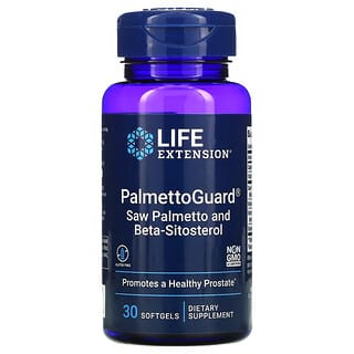 Life Extension, PalmettoGuard, Suplemento con palma enana americana y beta-sitosterol, 30 cápsulas blandas