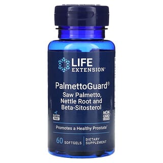 Life Extension, PalmettoGuard com serra raiz de palmito / urtiga com Beta-Sitosterol, 60 cápsulas softgel