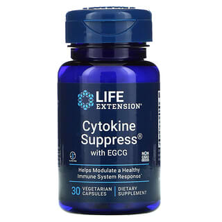 Life Extension, Cytokine Suppress مع إبيجالوكاتيشين-3-جالات، 30 كبسولة نباتية