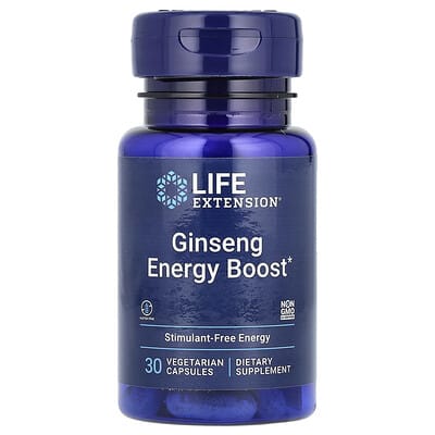 Life Extension, Ginseng Energy Boosting Formula, 30 Vegetarian Capsules