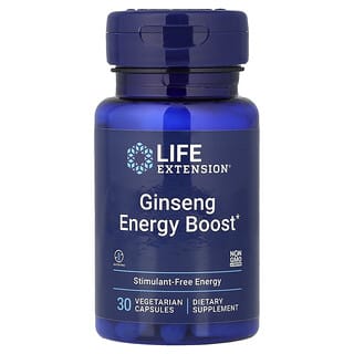 Life Extension‏, תוסף ג‘ינסנג להגברת האנרגיה, 30 כמוסות צמחיות