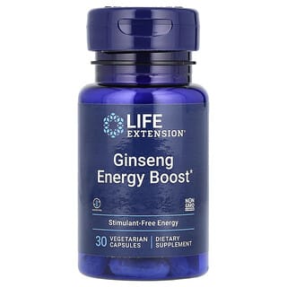 Life Extension, Ginseng Energy Boost, добавка с женьшенем для повышения уровня энергии, 30 вегетарианских капсул