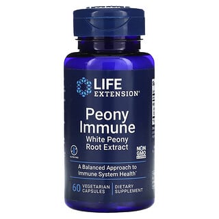 Life Extension, Peony Immune, Pfingstrosenpräparat für das Immunsystem, 60 pflanzliche Kapseln