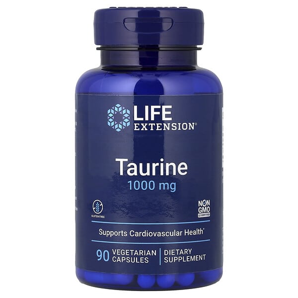 Life Extension, 타우린, 1,000mg, 베지 캡슐 90정