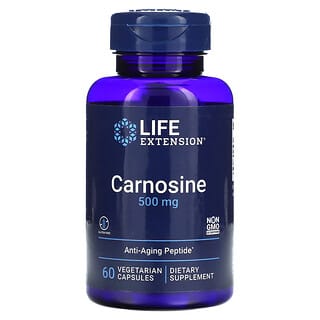 Life Extension, Carnosina, 500 mg, 60 cápsulas vegetales