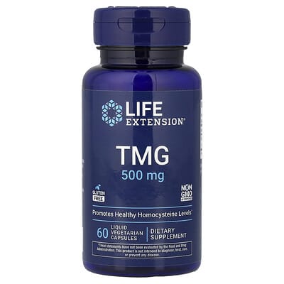Life Extension, TMG, 500 mg, 60 Liquid Vegetarian Capsules