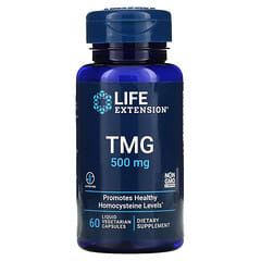 Life Extension, TMG, 500 mg, 60 cápsulas vegetales líquidas