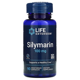 Life Extension, Silimarina, 100 mg, 90 cápsulas vegetales