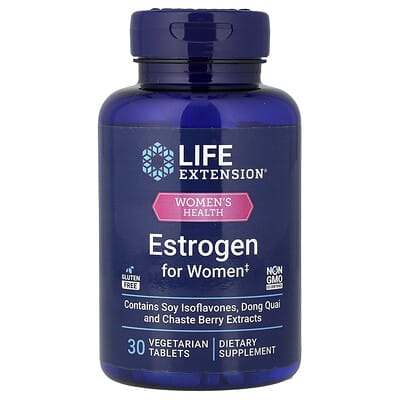Life Extension, Women's Health, Oestrogen for Women, 30 Vegetarian Tablets Life Extension, Women's Health, Oestrogen for Women, 30 Vegetarian Tablets