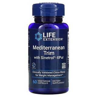 Life Extension, 地中海式輕體產品（含 Sinetrol®-XPur），60 粒素食膠囊。
