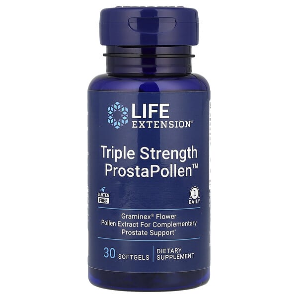 Triple Strength ProstaPollen™, 30 Softgels (378 mg per Softgel)