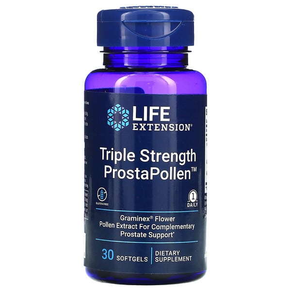 Life Extension, トリプルストレングスProstaPollen（プロスタポーレン）、ソフトジェル30粒