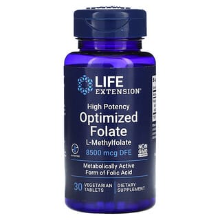 Life Extension, High Potency Optimized Folate, 8,500 mcg DFE, 30 Vegetarian Tablets