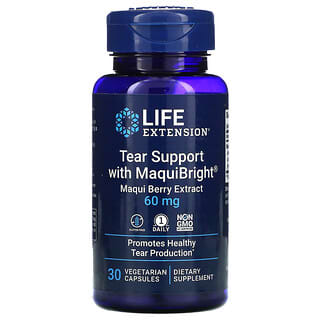 Life Extension, Suplemento para lágrimas con MaquiBright, extracto de bayas de Maqui, 60 mg, 30 cápsulas vegetales