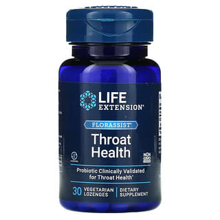 Life Extension, FLORASSIST Throat Health, 30 pastillas vegetales