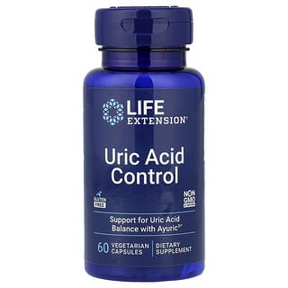 Life Extension, Uric Acid Control, 60 Vegetarian Capsules (500 mg per Capsule)