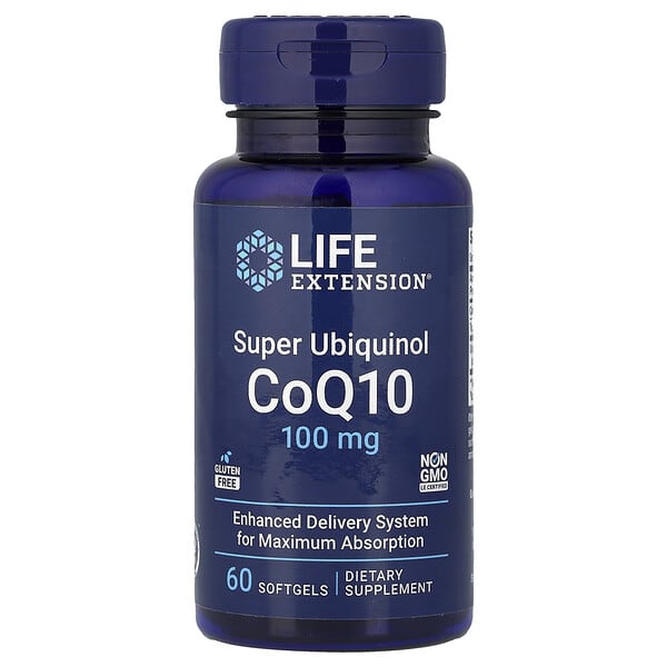 Life Extension, 슈퍼 유비퀴놀 CoQ10, 100mg, 소프트젤 60정