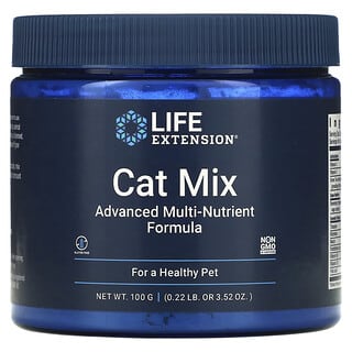 Life Extension, Mistura para gatos, Fórmula Avançada de Multinutrientes, 100 g (3,52 oz)