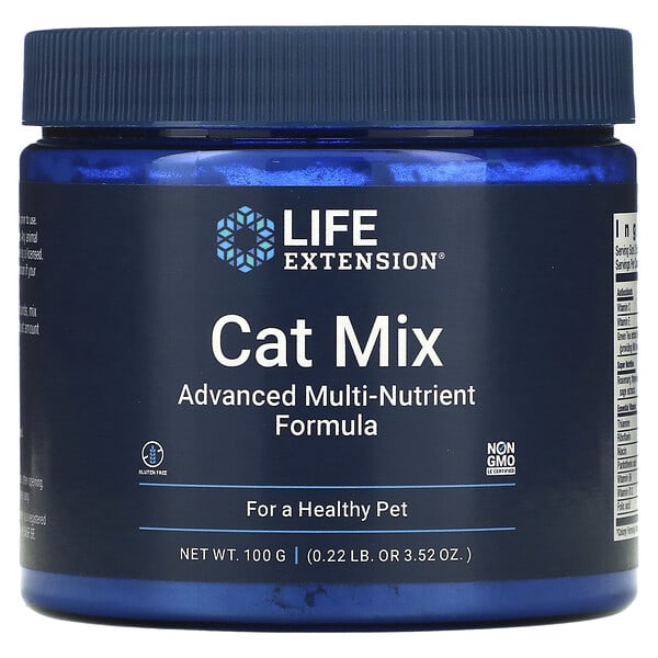 Life Extension‏, תערובת חתולים, נוסחה מתקדמת רב-תזונתית, 3.52 גר' (100 גר')