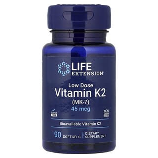 Life Extension, Low Dose Vitamin K2 (MK-7), 45 mcg, 90 Softgels