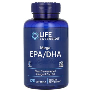 Life Extension, Mega EPA/DHA, 120 Cápsulas Softgel