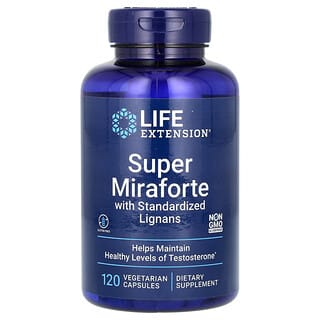 Life Extension‏, Super Miraforte, תוסף טסטוסטרון עם ליגננים מתוקננים, 120 כמוסות צמחיות
