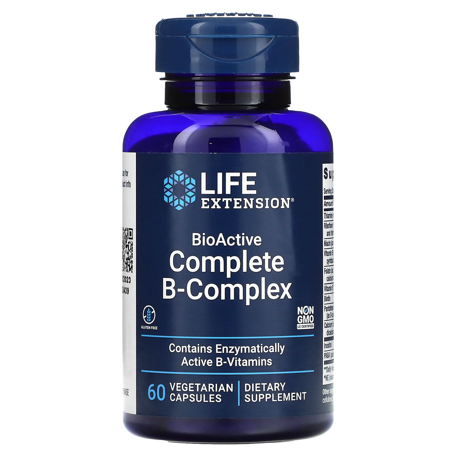 Заказать Life Extension, полный биоактивный комплекс витаминов группы B, 60 вегетарианских капсул
