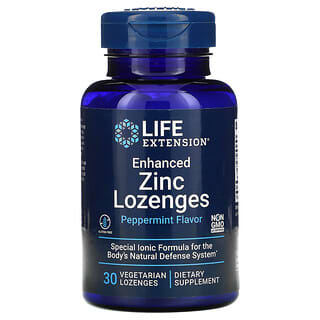 Life Extension, Pastillas de zinc mejorado, Menta, 30 pastillas vegetales