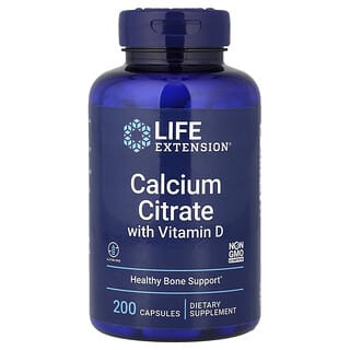 Life Extension, Calcium Citrate with Vitamin D, 200 Capsules