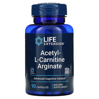 Life Extension, Arginato de acetil-L-carnitina, 90 cápsulas vegetales