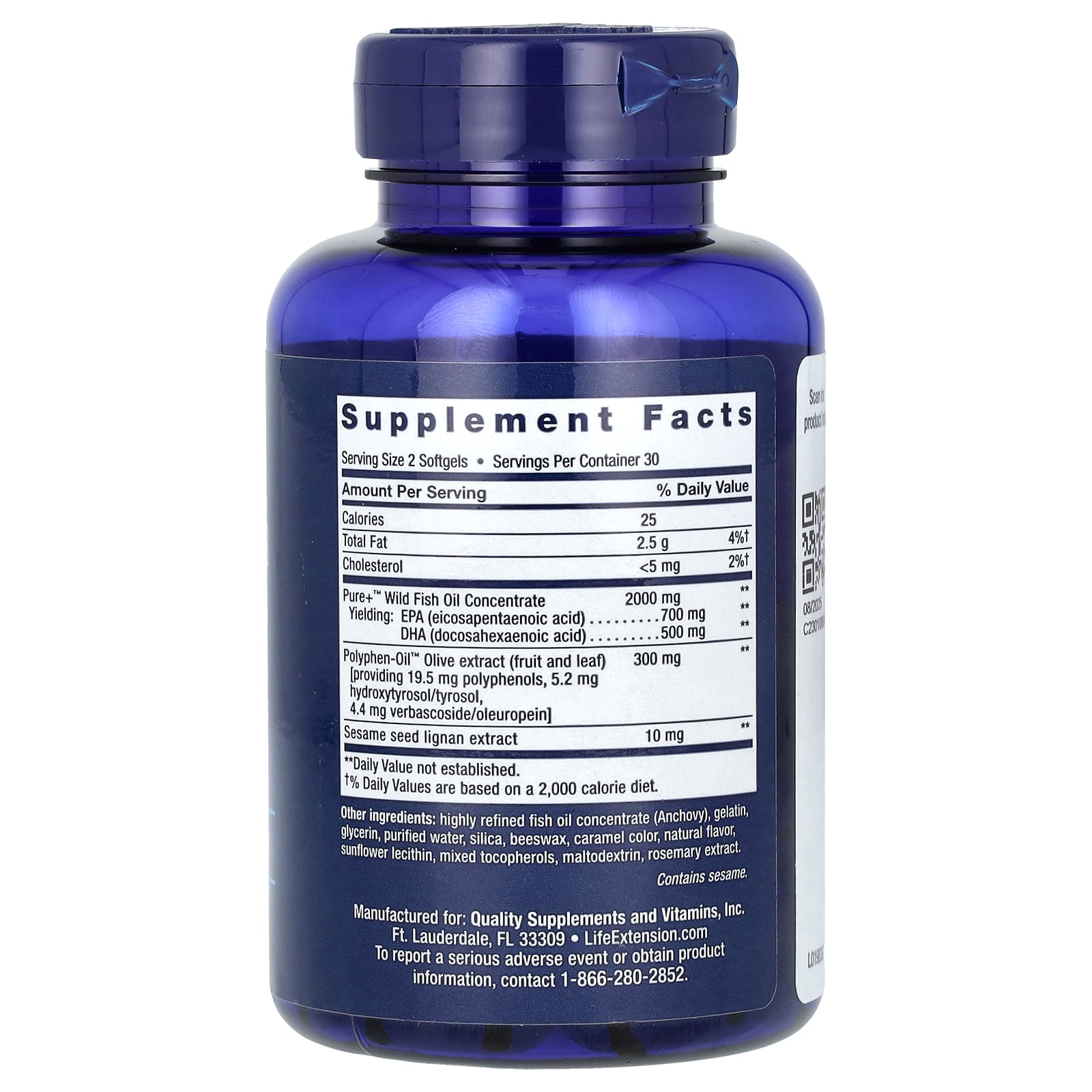 Life Extension, Super Omega3, 60 Softgels