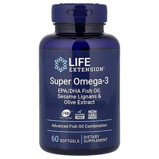 لايف إكستانشن, Super Omega-3، 60 كبسولة هلامية
