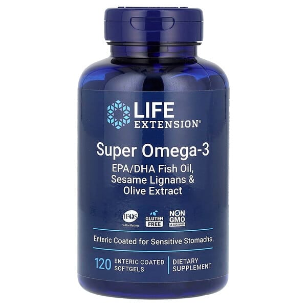 Life Extension, 超級 Omega-3 EPA/DHA 魚油，120 粒腸溶包衣軟凝膠