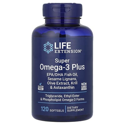 Life Extension, Super Omega-3+ Softgels, 120 Capsules